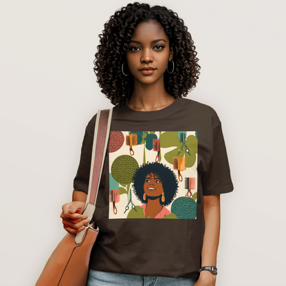 Vintage Hairstylist Afro Hair T-Shirt