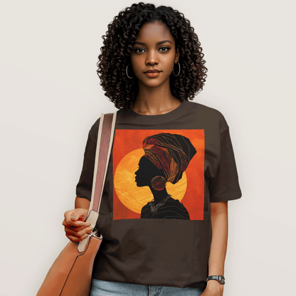 Sunset Silhouette African Queen T-Shirt