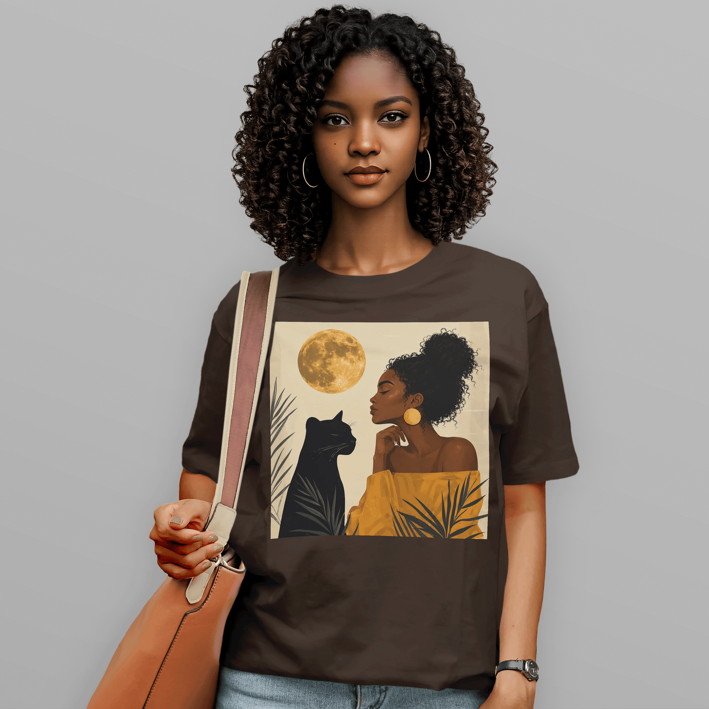 Moonlit Queen & Her Panther Spirit T-Shirt