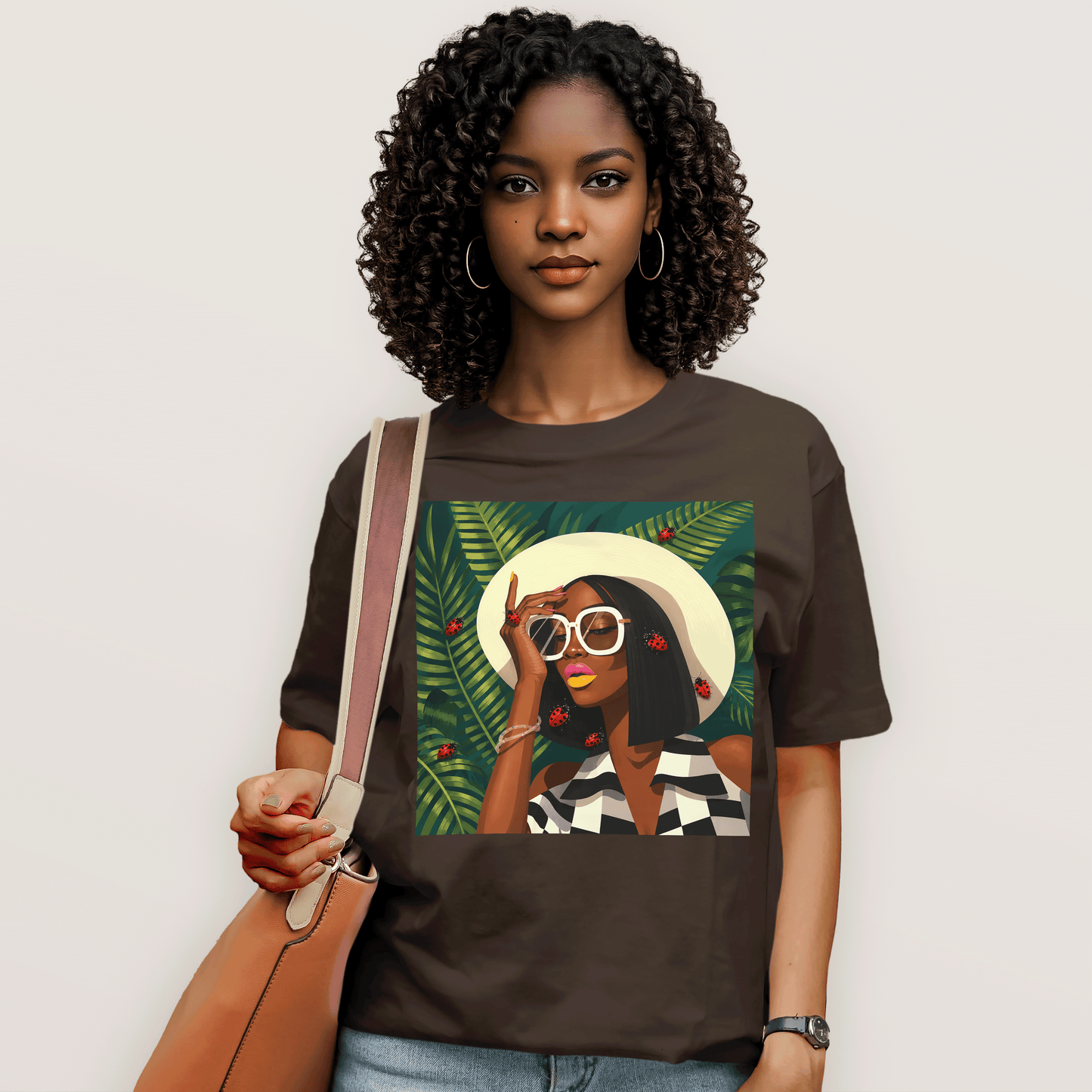 Ladybug Chic Afro Queen T-Shirt