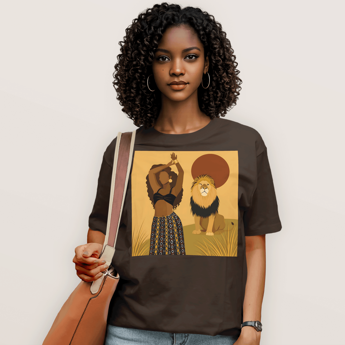 African Queen and Lion Safari T-Shirt