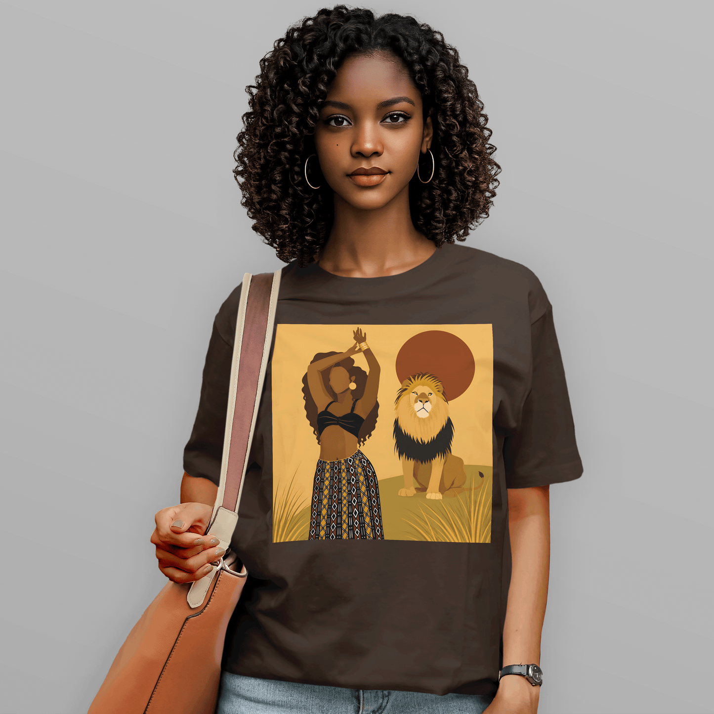 African Queen and Lion Safari T-Shirt