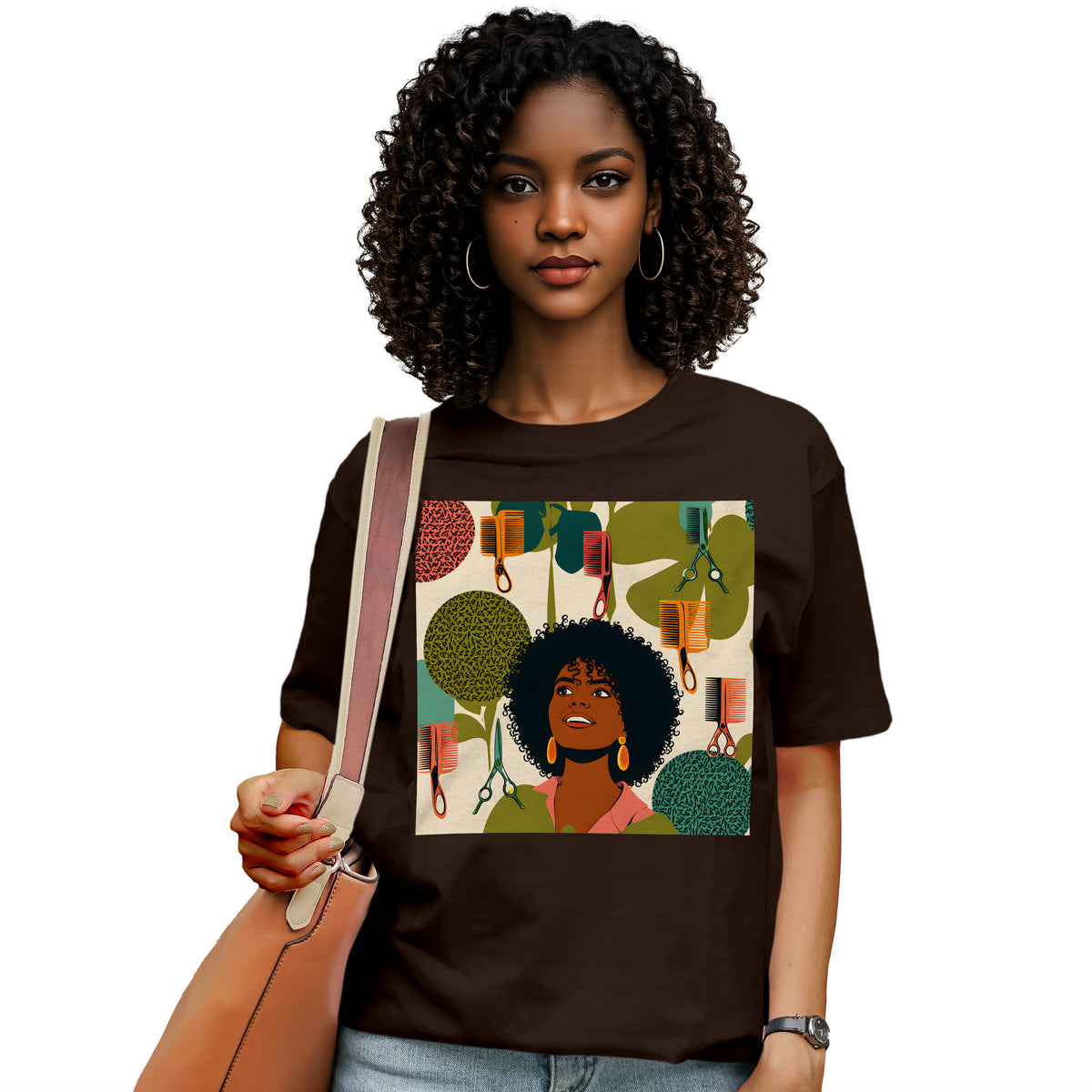 Vintage Hairstylist Afro Hair T-Shirt