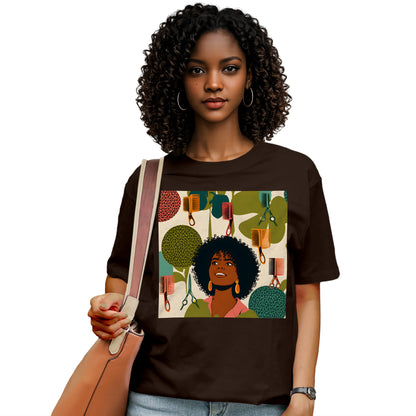 Vintage Hairstylist Afro Hair T-Shirt