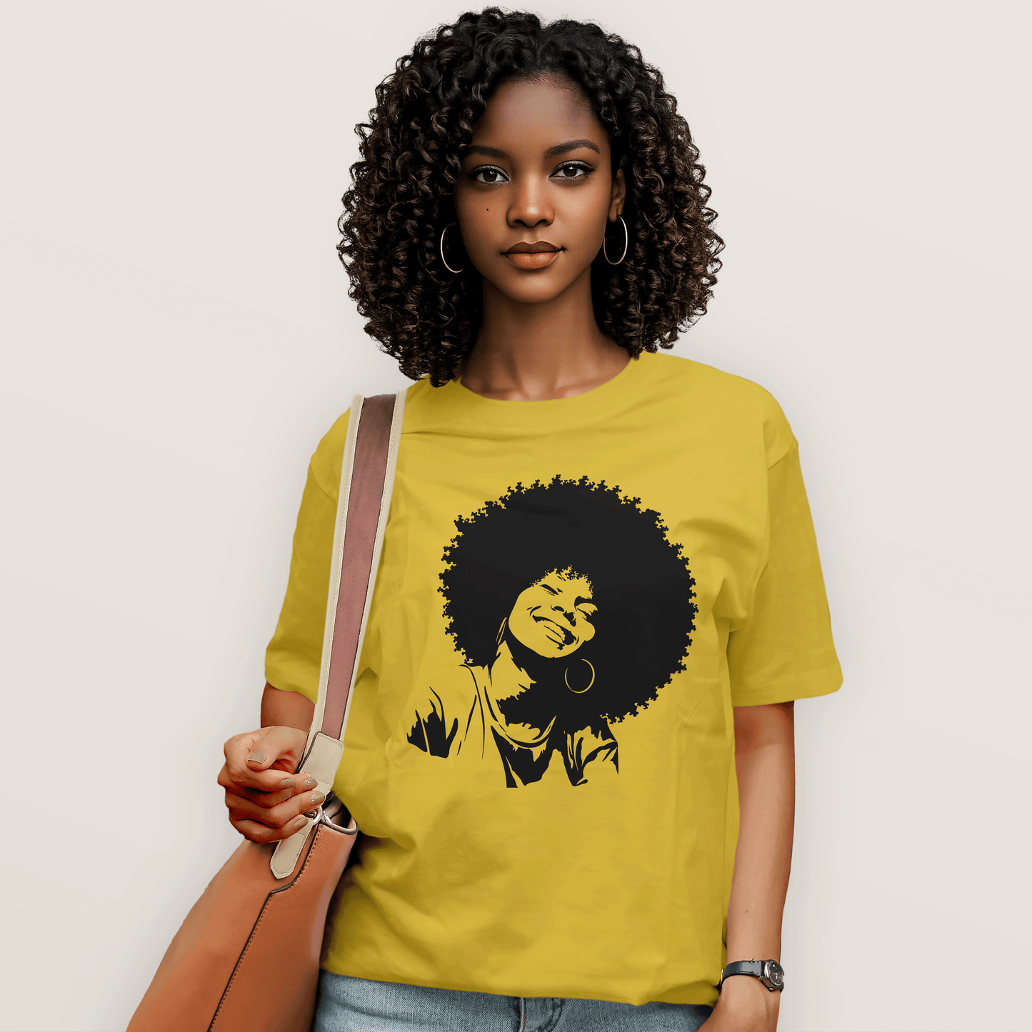 Smiling Afro Queen T-Shirt