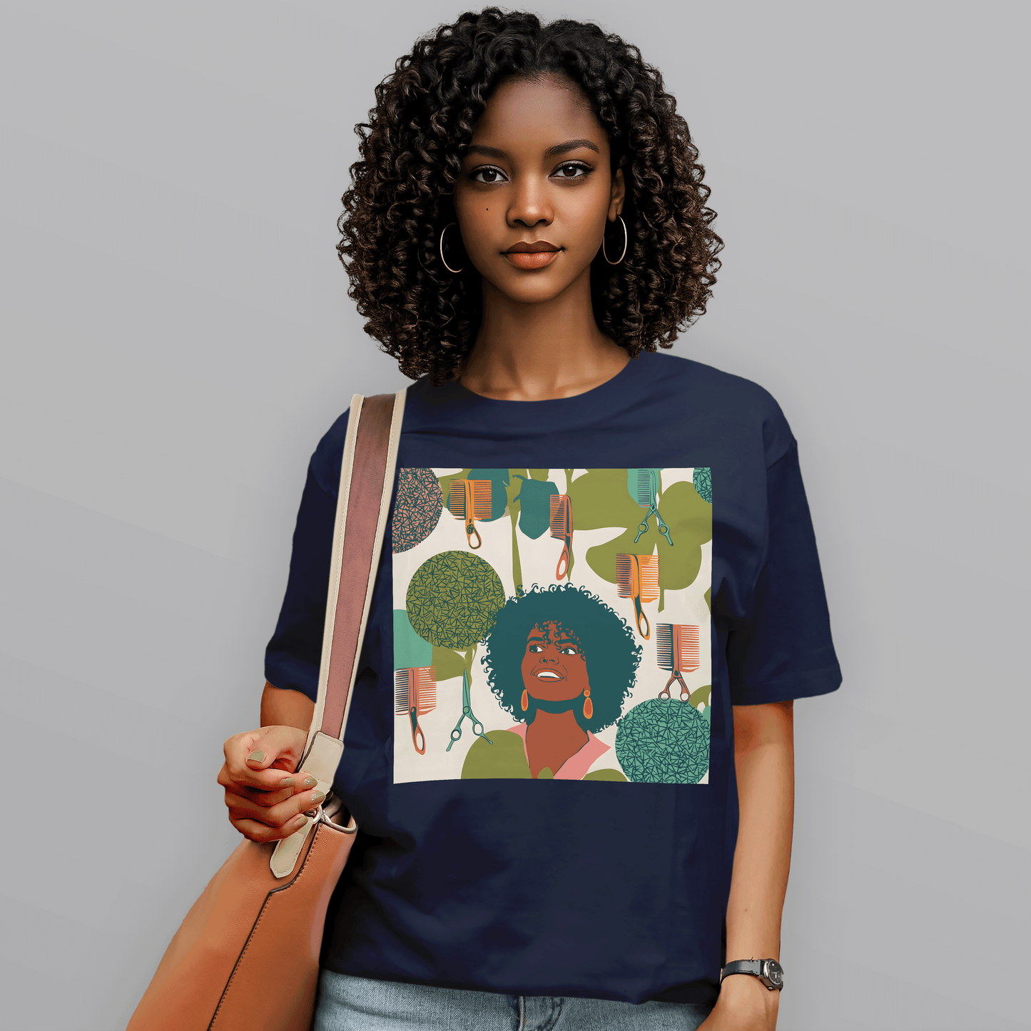 Vintage Hairstylist Barber Tools Afro Hair T-Shirt