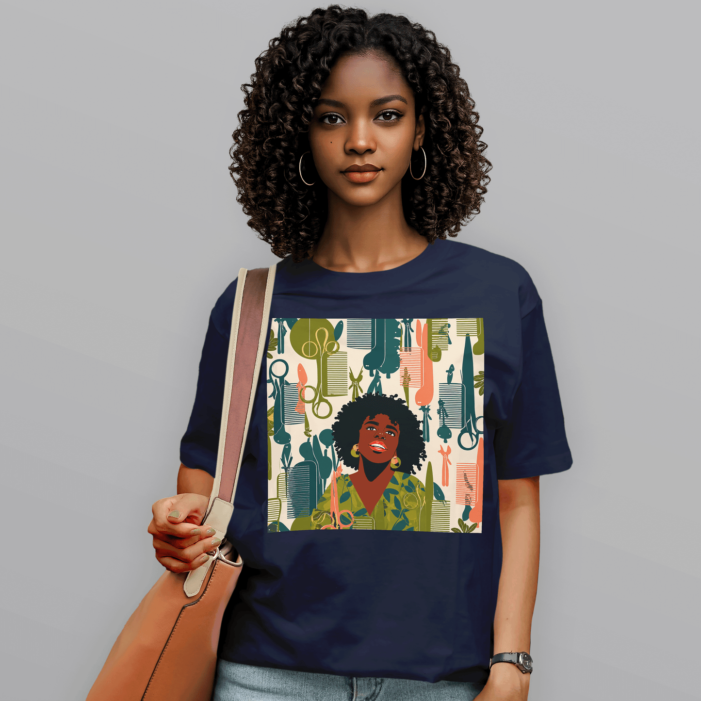 Natural Hair Queen Salon Culture Retro T-Shirt