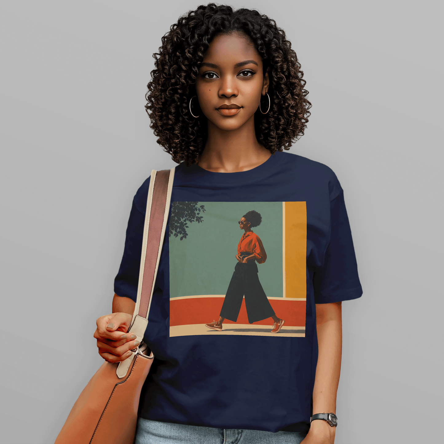 She Walks in Color Retro Soul T-Shirt