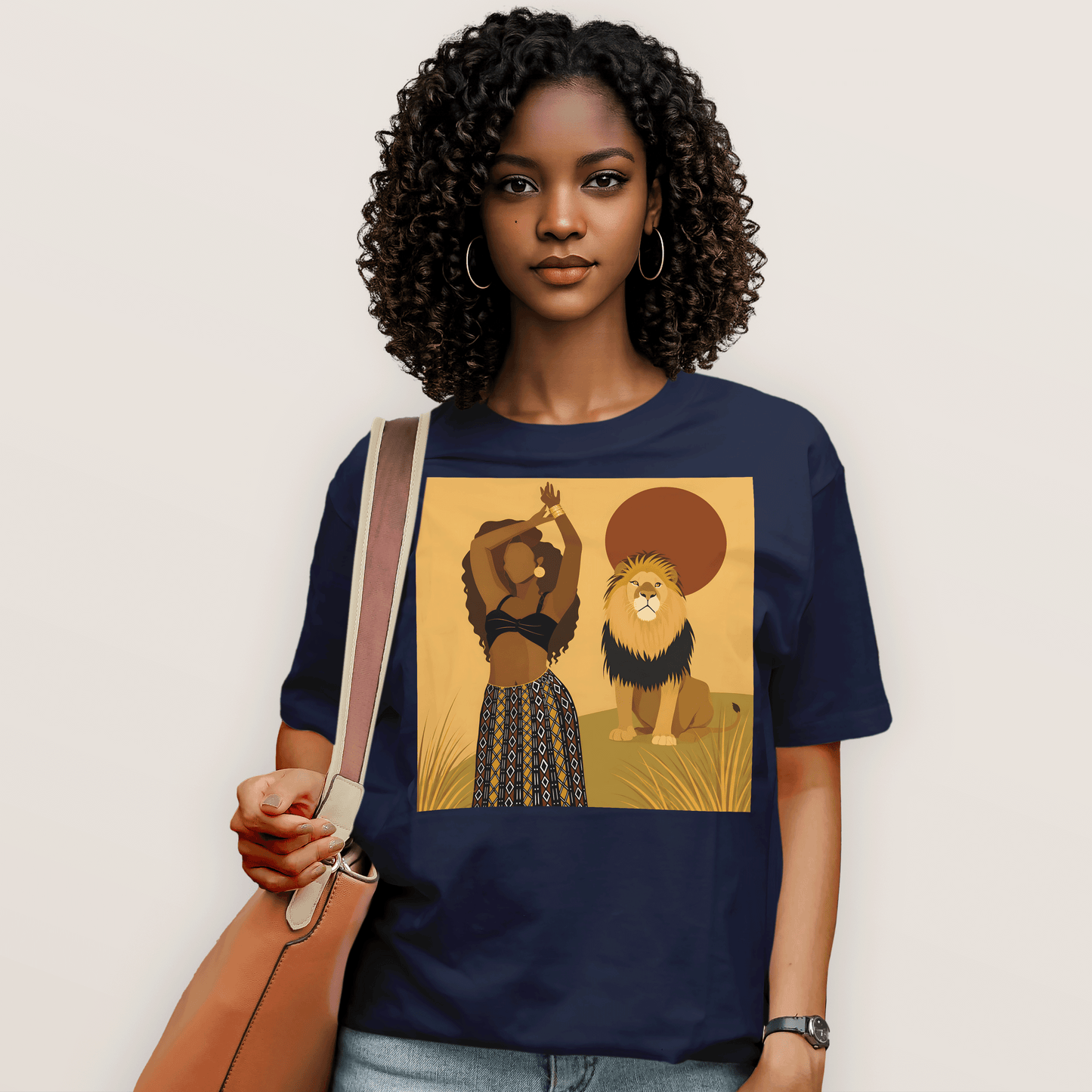 African Queen and Lion Safari T-Shirt