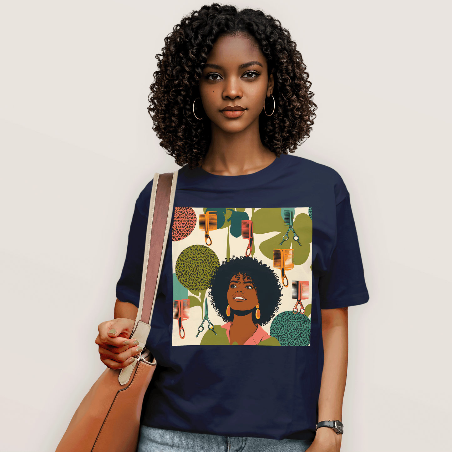 Vintage Hairstylist Afro Hair T-Shirt