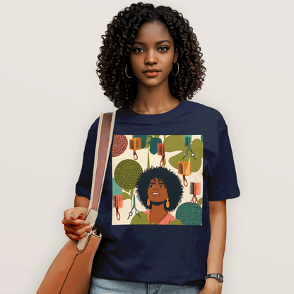 Vintage Hairstylist Afro Hair T-Shirt