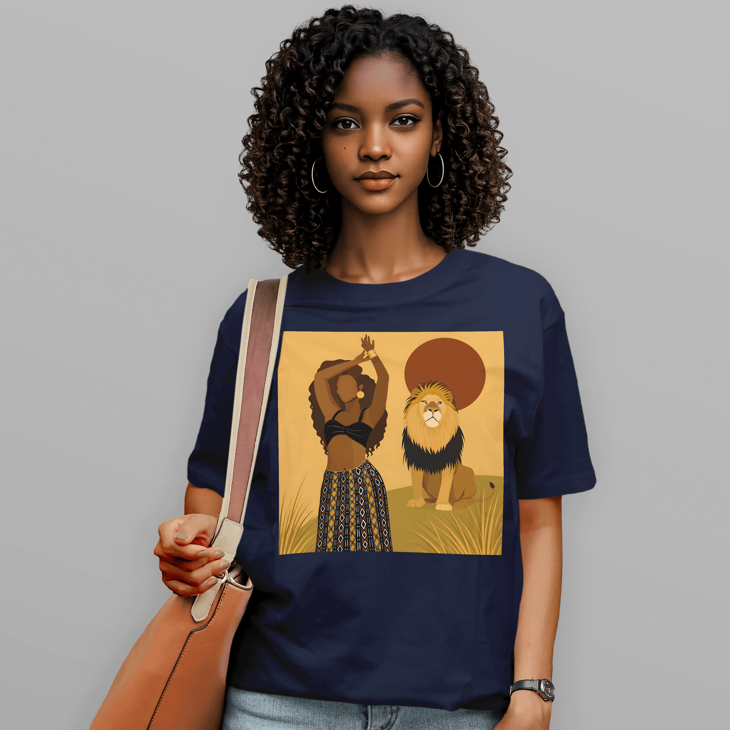 African Queen and Lion Safari T-Shirt