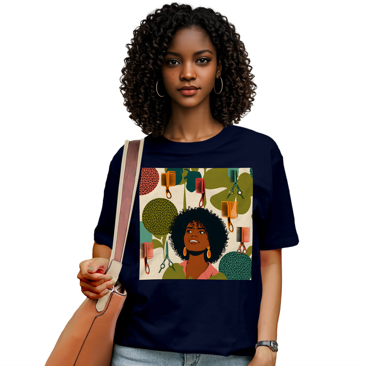Vintage Hairstylist Afro Hair T-Shirt