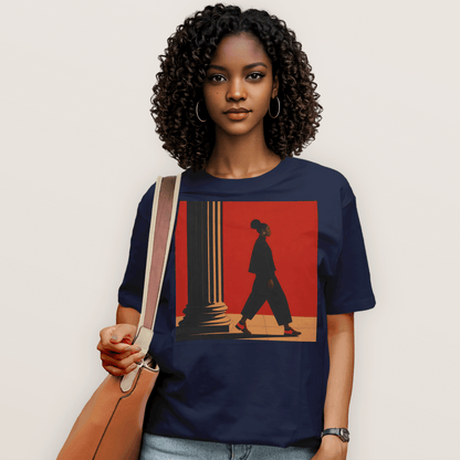 Afrocentric Black Girl Walking T-Shirt