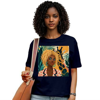 Boho Safari Giraffe Goddess T-Shirt