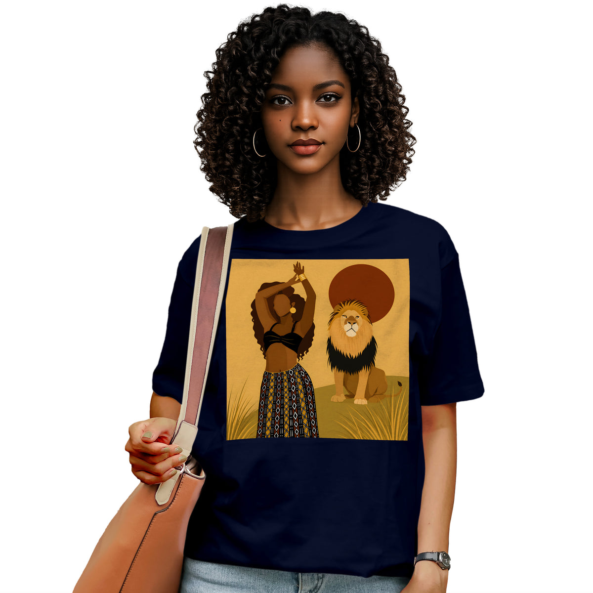African Queen and Lion Safari T-Shirt