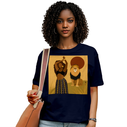 African Queen and Lion Safari T-Shirt