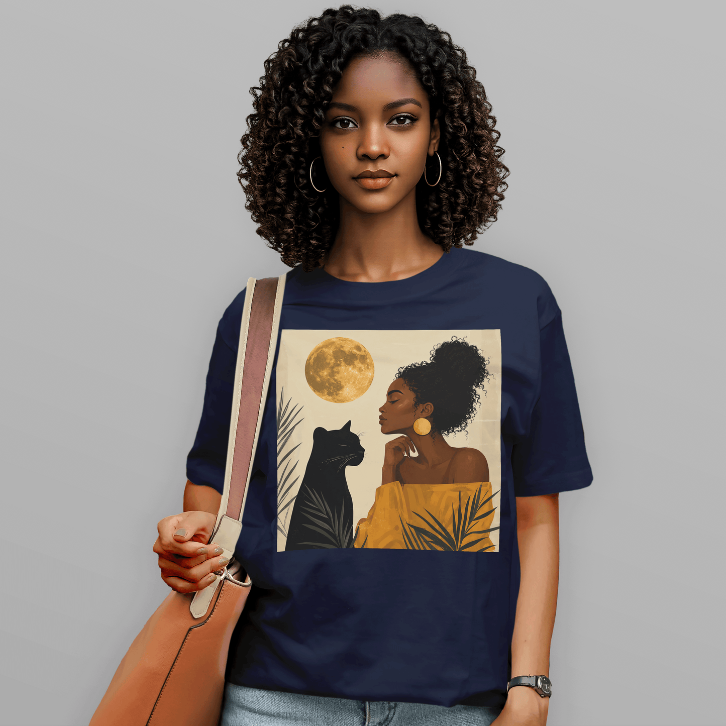 Moonlit Queen & Her Panther Spirit T-Shirt