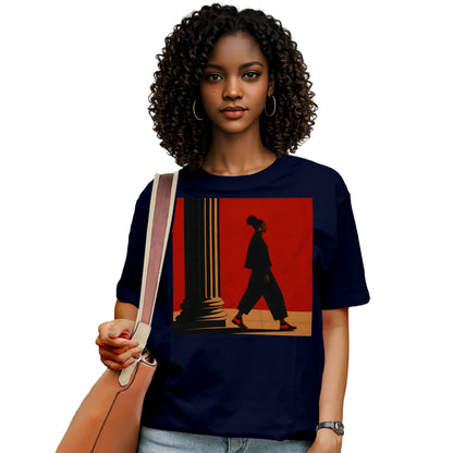 Afrocentric Black Girl Walking T-Shirt