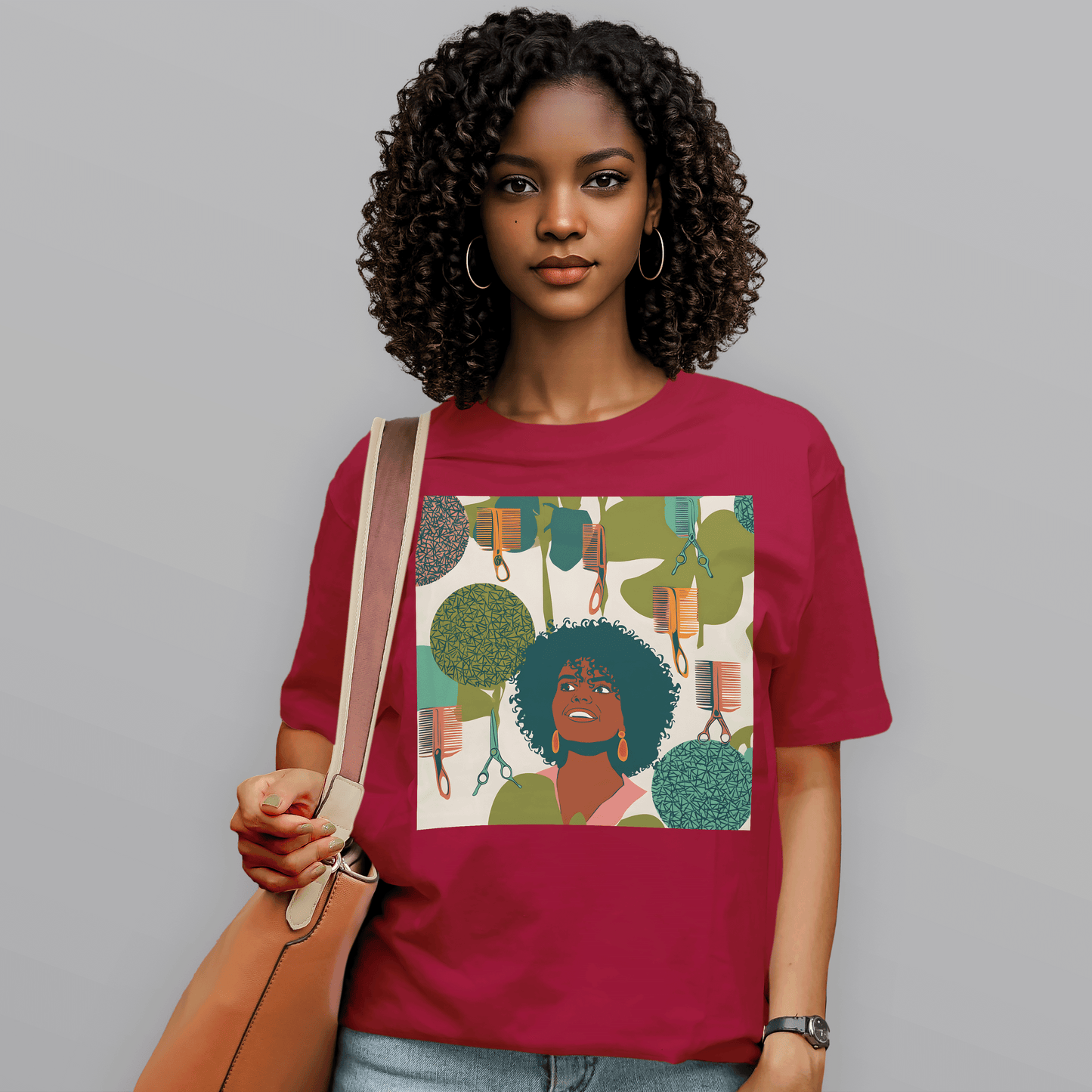 Vintage Hairstylist Barber Tools Afro Hair T-Shirt
