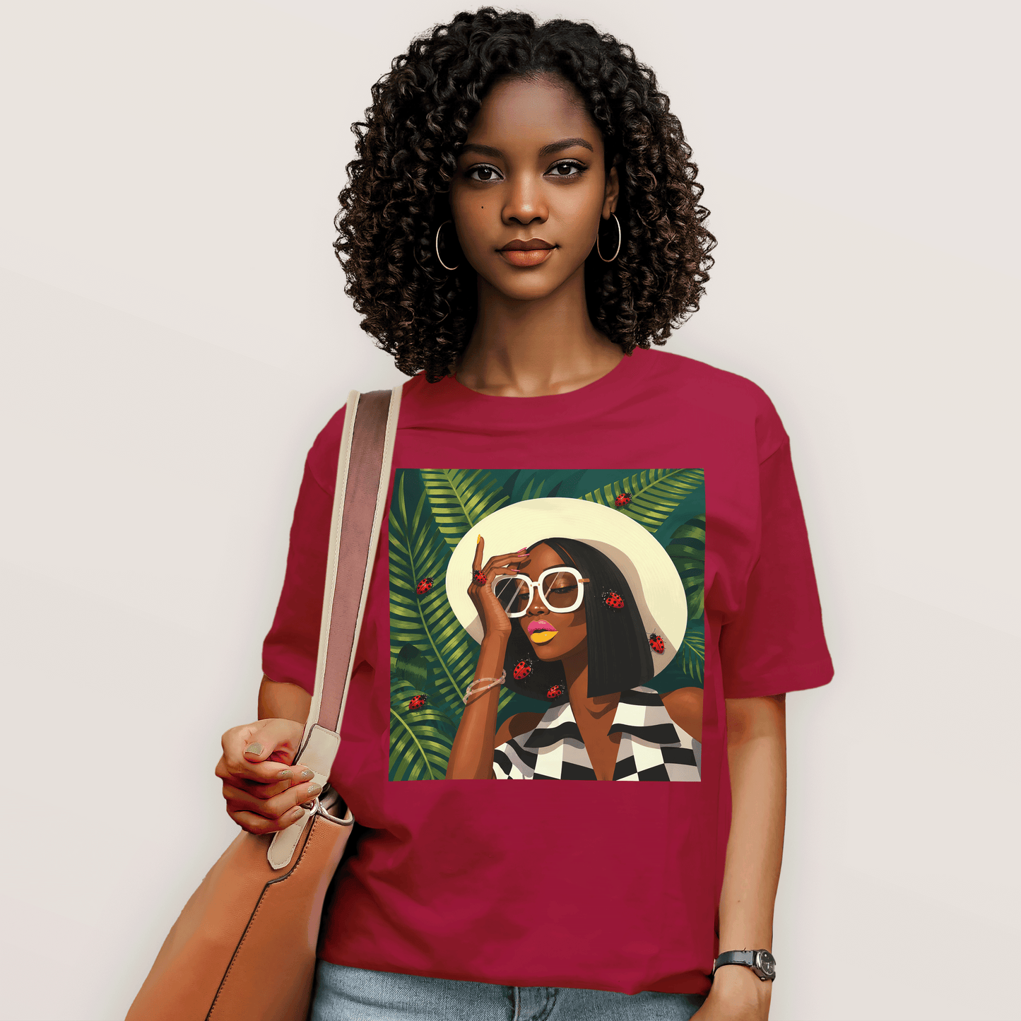 Ladybug Chic Afro Queen T-Shirt