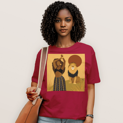 African Queen and Lion Safari T-Shirt
