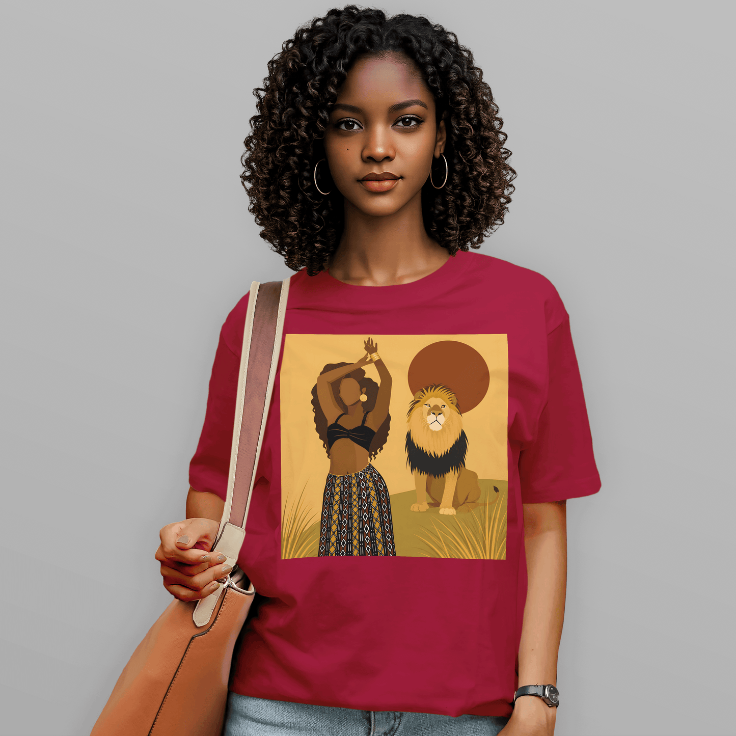 African Queen and Lion Safari T-Shirt