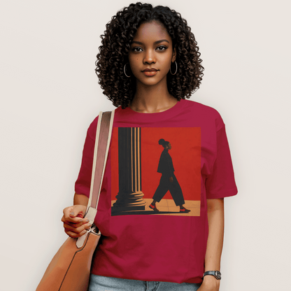 Afrocentric Black Girl Walking T-Shirt