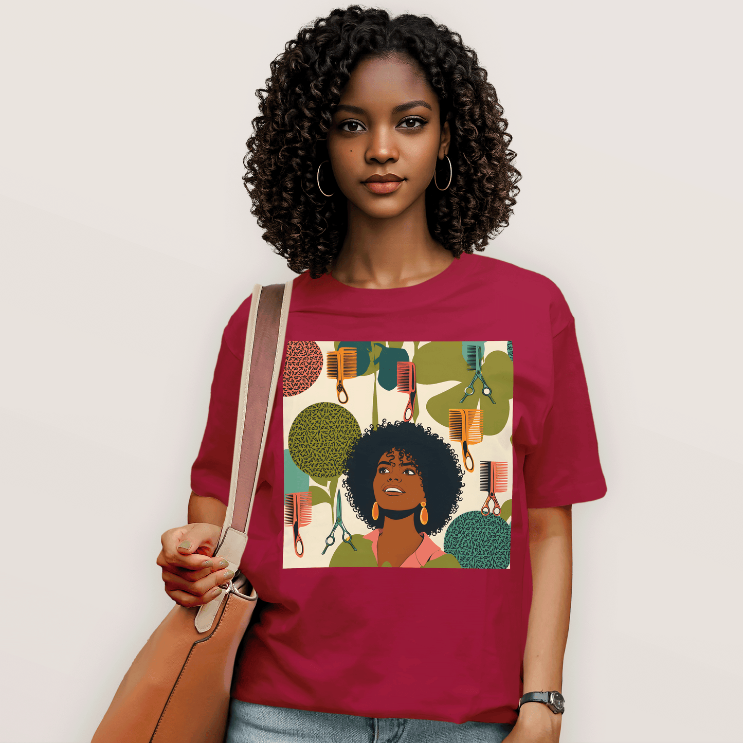 Vintage Hairstylist Afro Hair T-Shirt