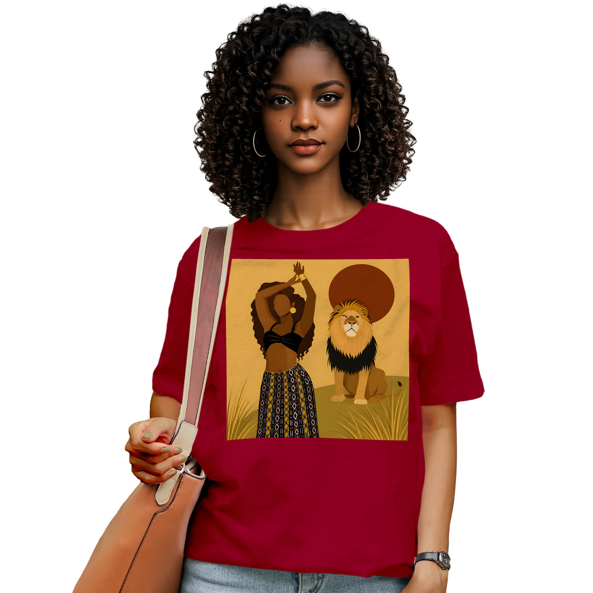 African Queen and Lion Safari T-Shirt