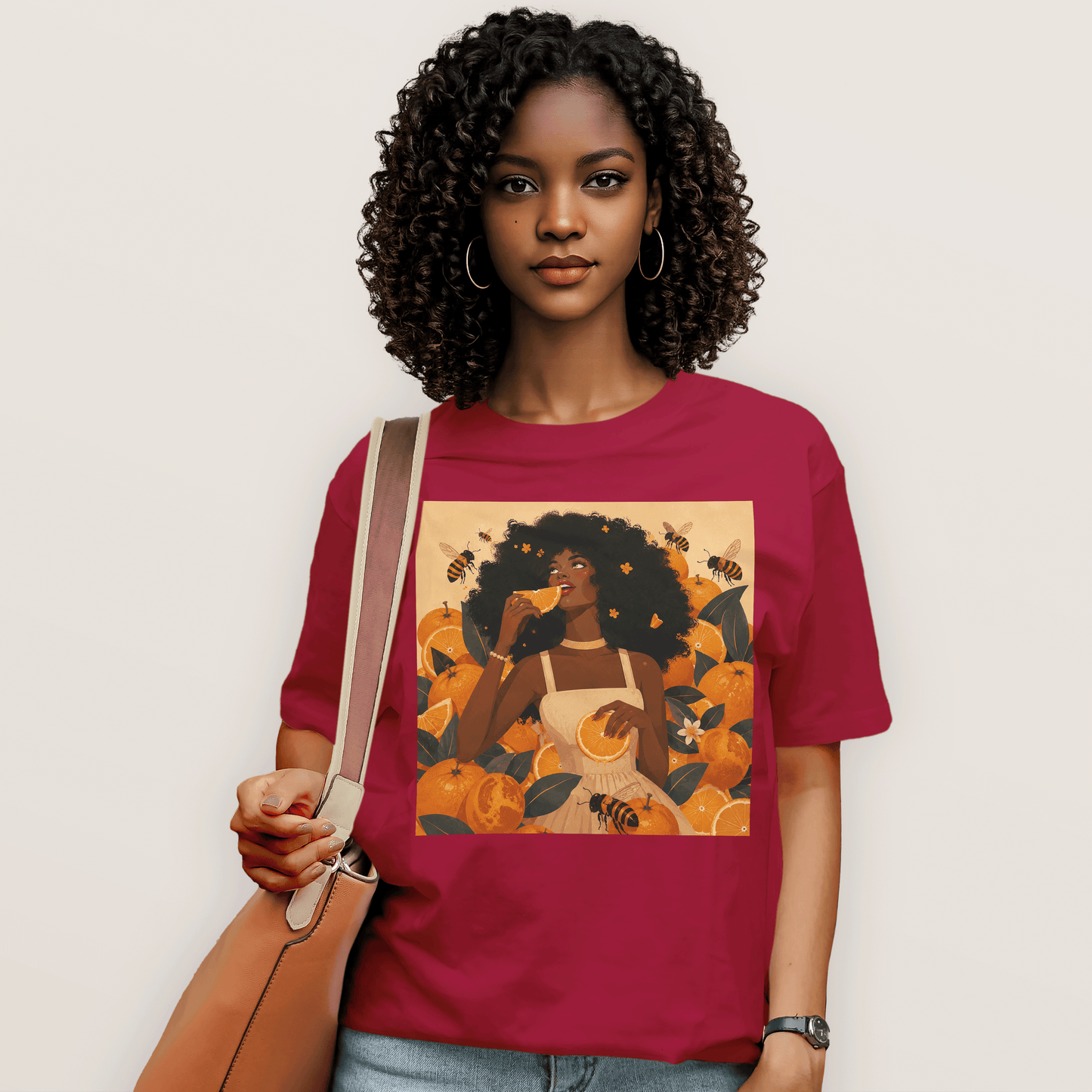 Sweet Citrus Afro Goddess T-Shirt