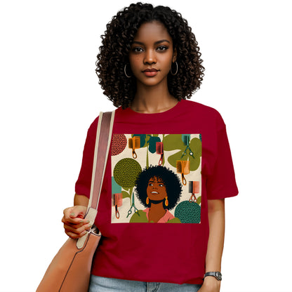 Vintage Hairstylist Afro Hair T-Shirt