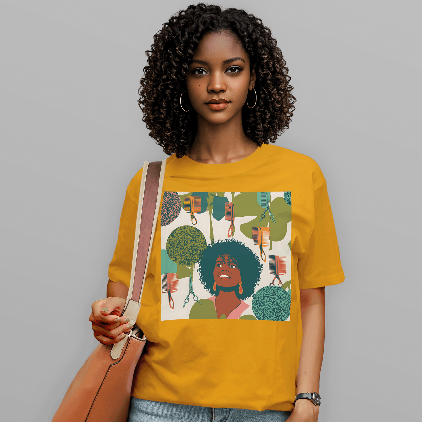 Vintage Hairstylist Barber Tools Afro Hair T-Shirt