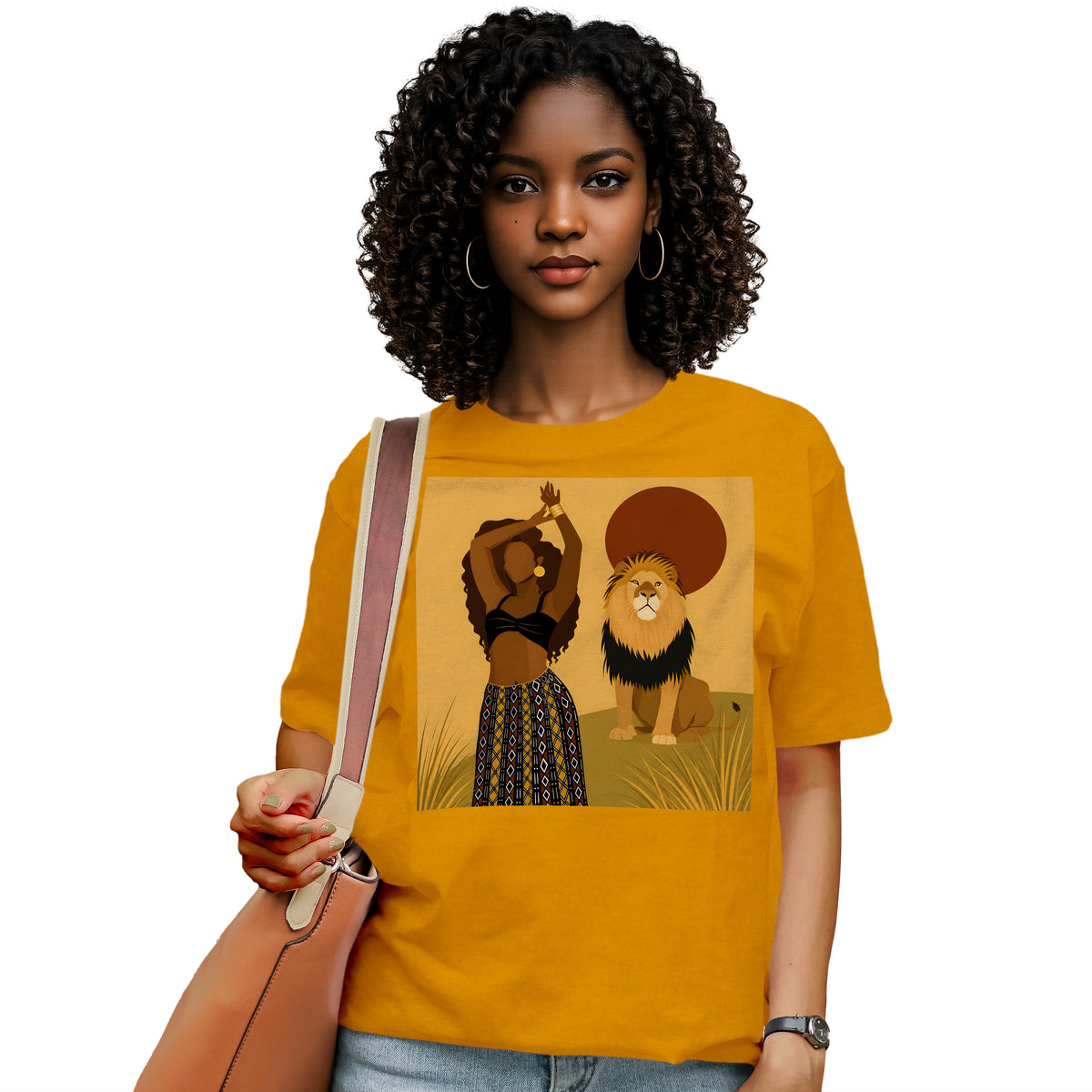 African Queen and Lion Safari T-Shirt