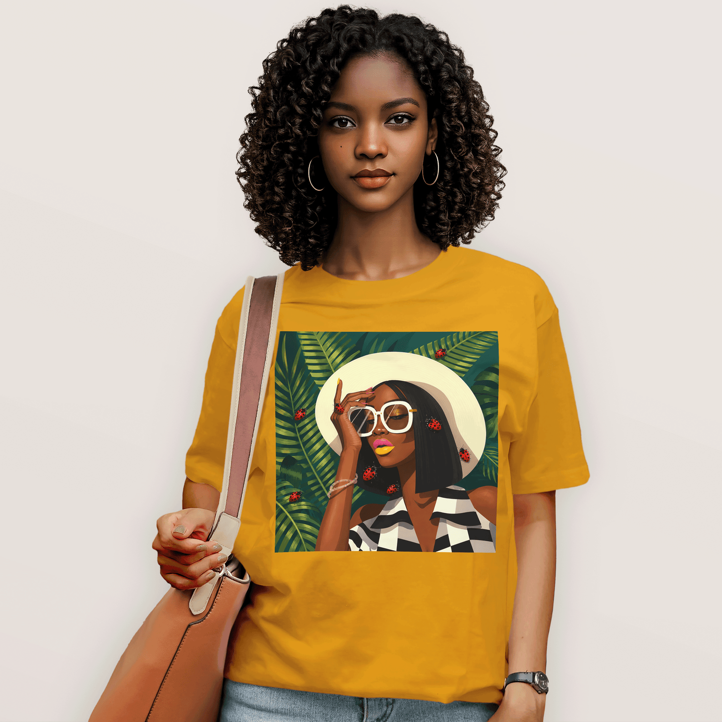 Ladybug Chic Afro Queen T-Shirt