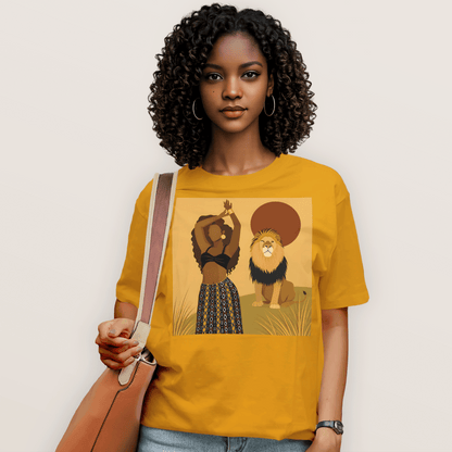 African Queen and Lion Safari T-Shirt