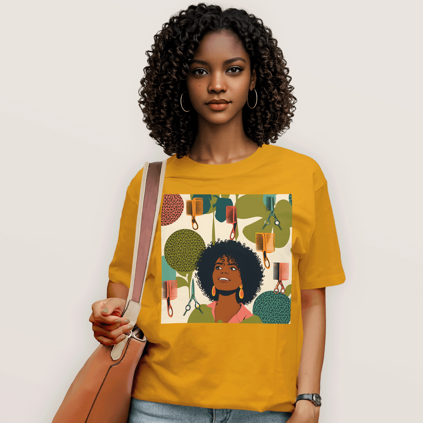 Vintage Hairstylist Afro Hair T-Shirt