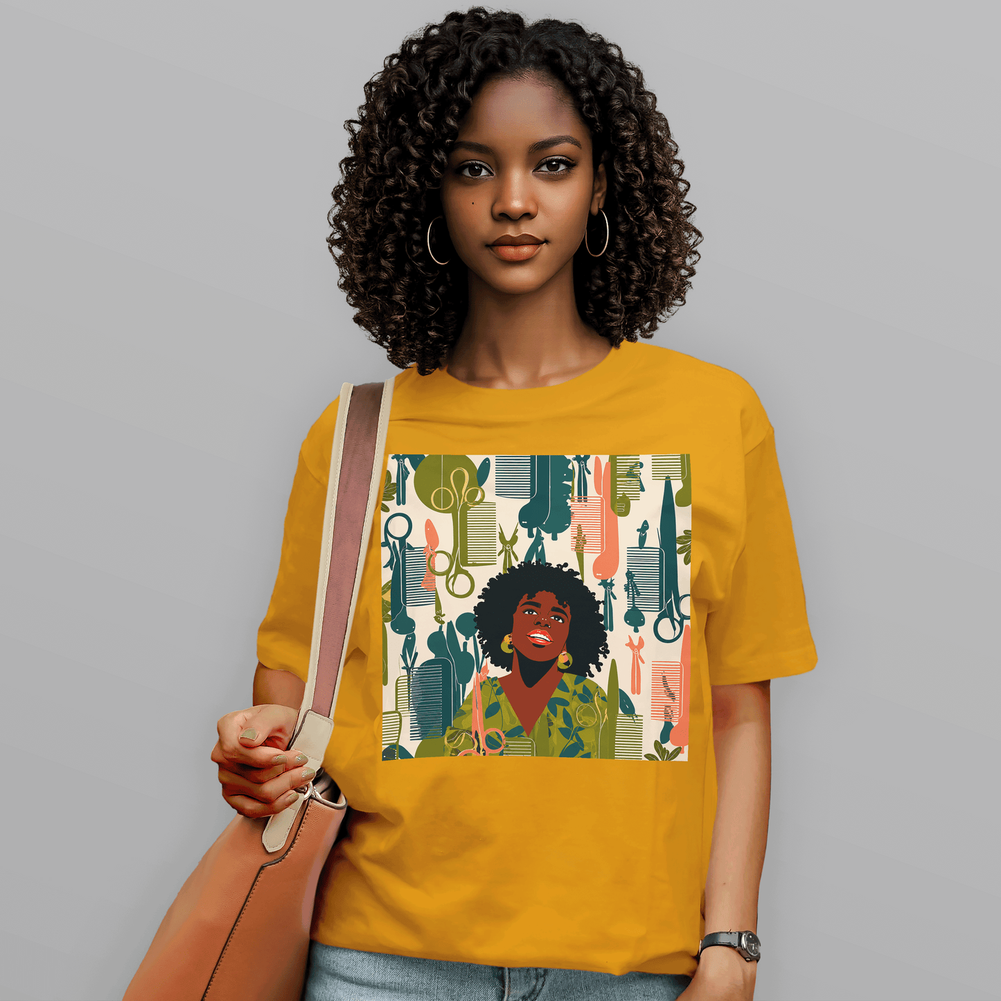Natural Hair Queen Salon Culture Retro T-Shirt