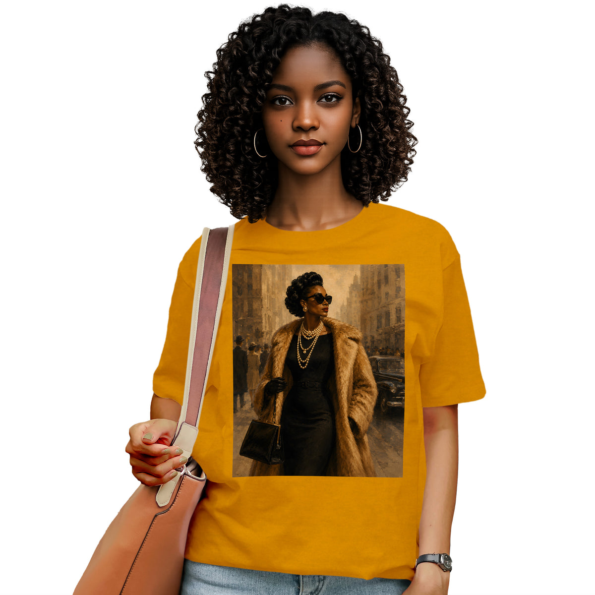 Vintage Harlem Elegance Graphic T-Shirt