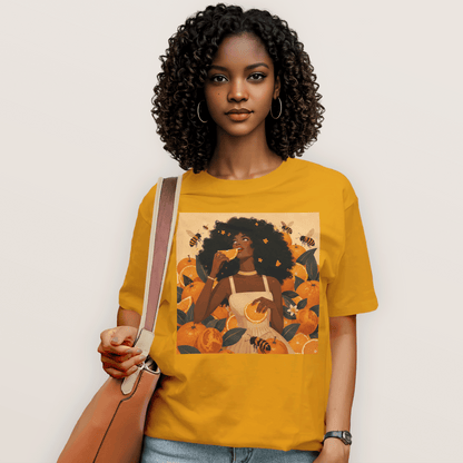 Sweet Citrus Afro Goddess T-Shirt