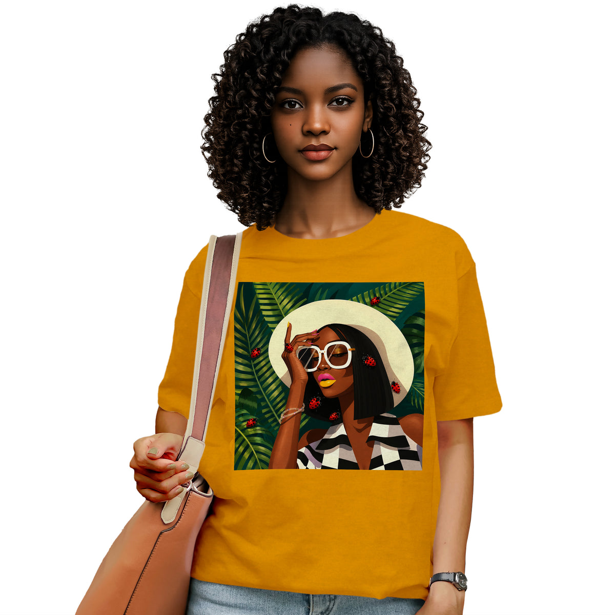 Ladybug Chic Afro Queen T-Shirt