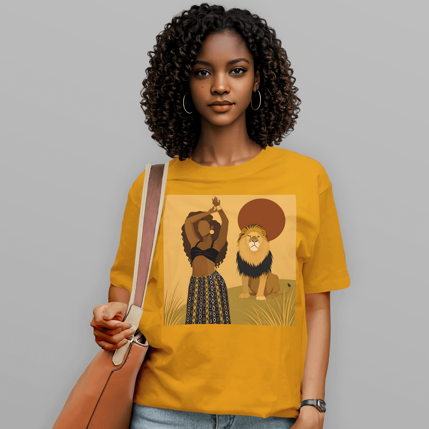 African Queen and Lion Safari T-Shirt