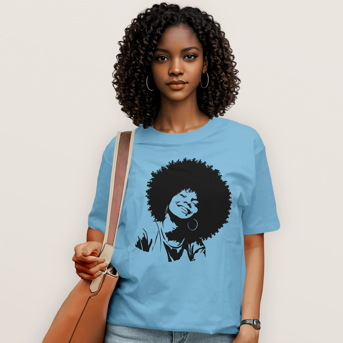 Smiling Afro Queen T-Shirt