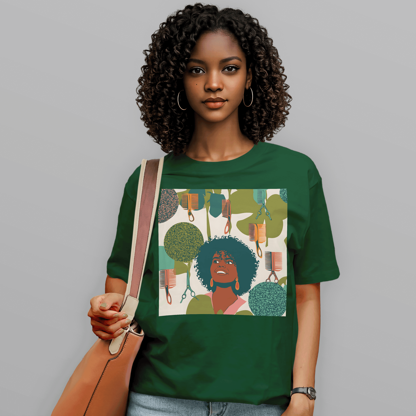 Vintage Hairstylist Barber Tools Afro Hair T-Shirt