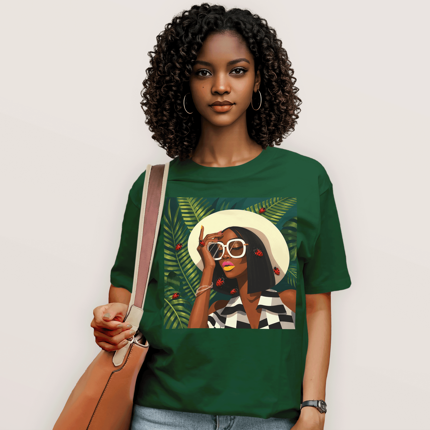 Ladybug Chic Afro Queen T-Shirt