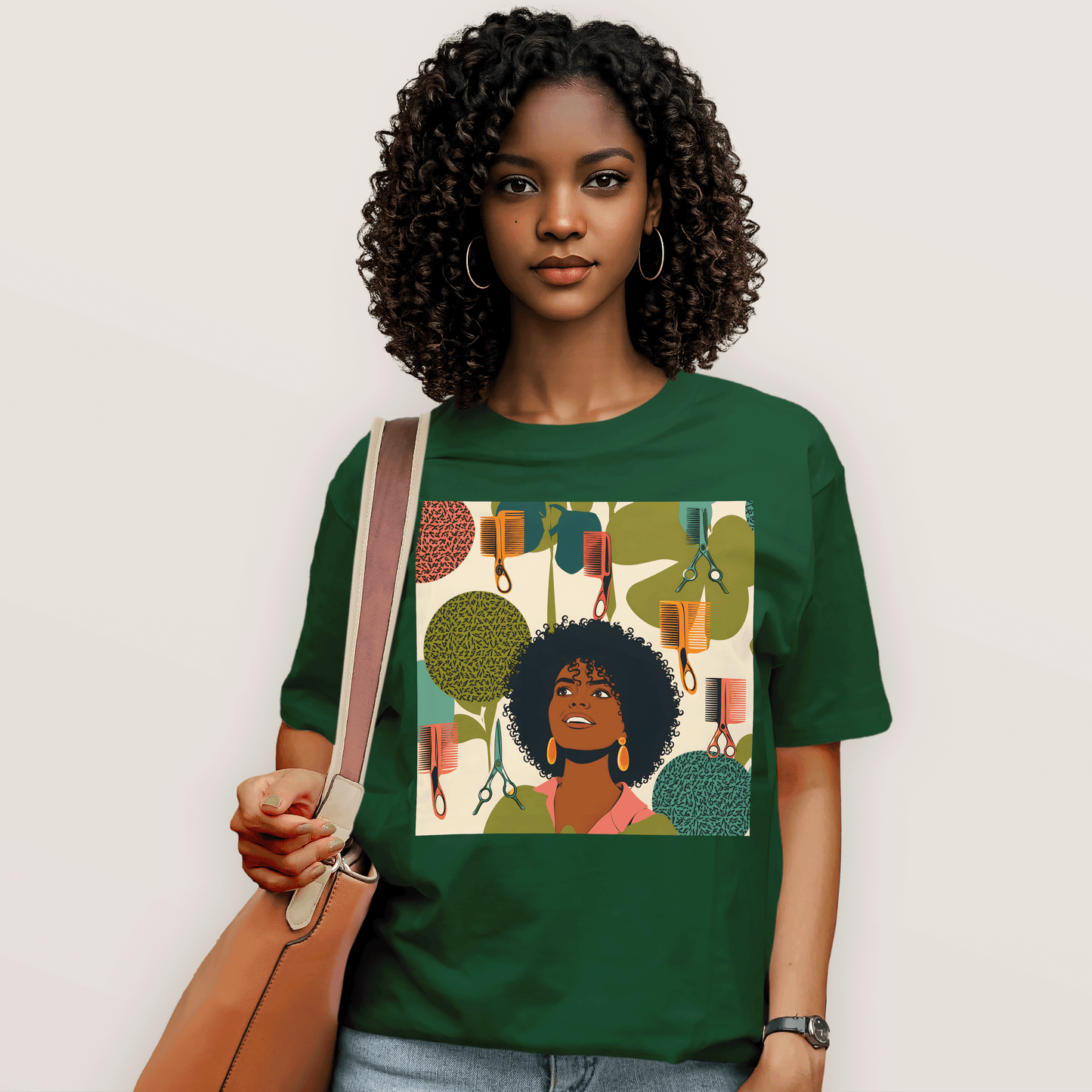 Vintage Hairstylist Afro Hair T-Shirt