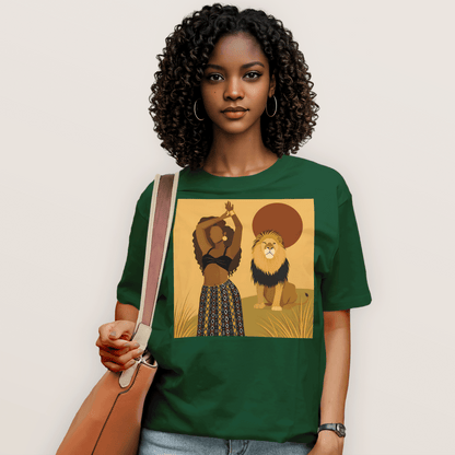 African Queen and Lion Safari T-Shirt