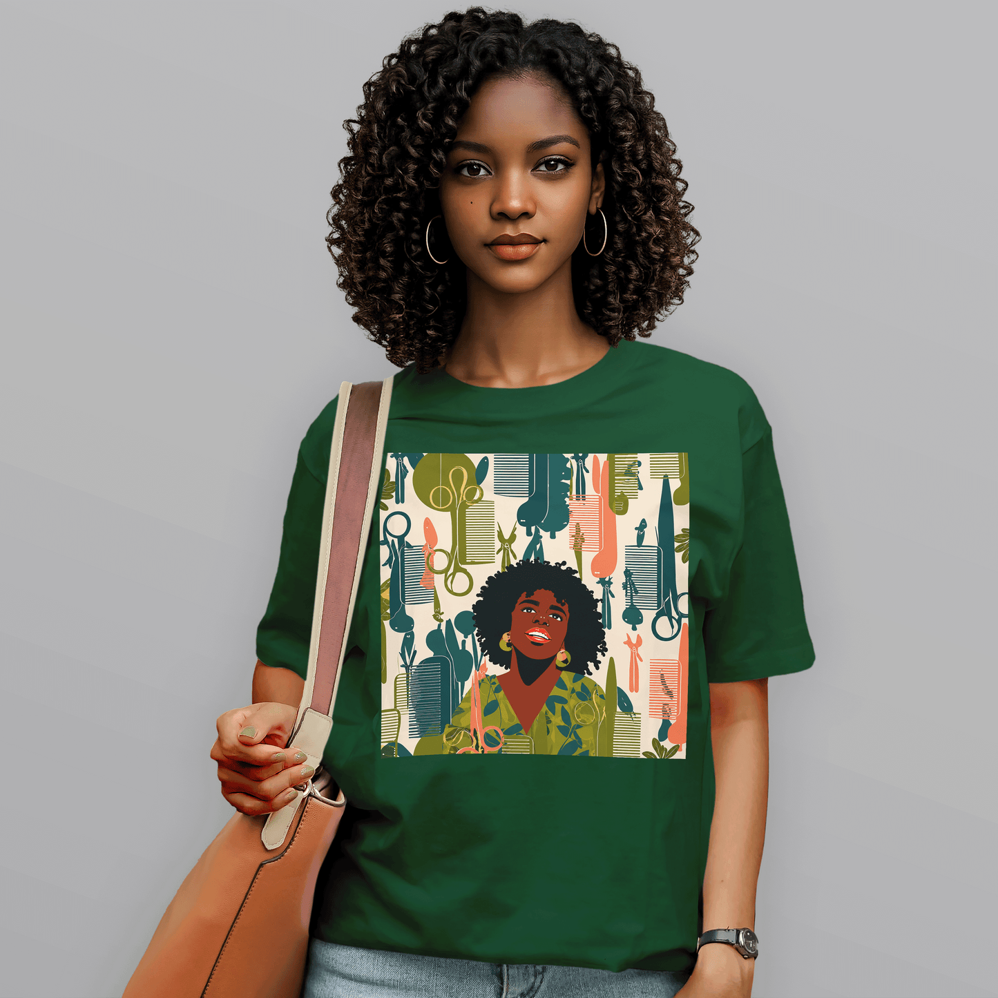 Natural Hair Queen Salon Culture Retro T-Shirt