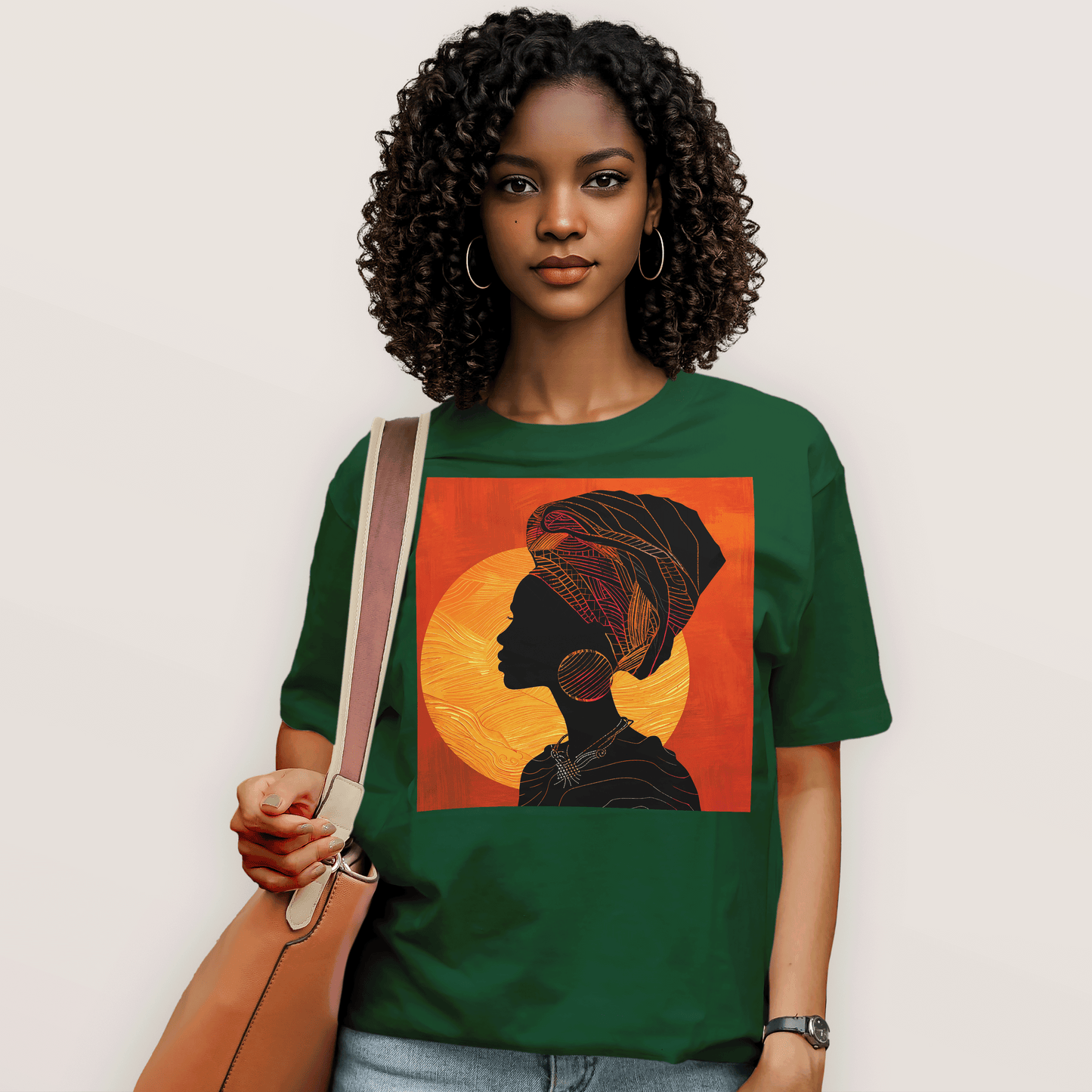 Sunset Silhouette African Queen T-Shirt