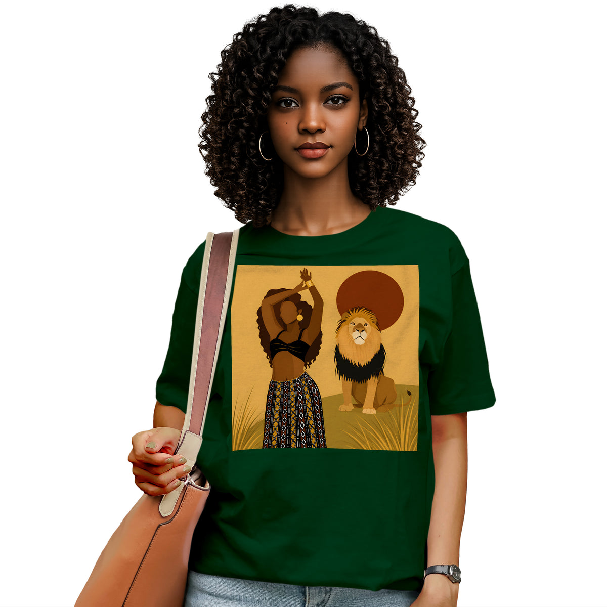 African Queen and Lion Safari T-Shirt